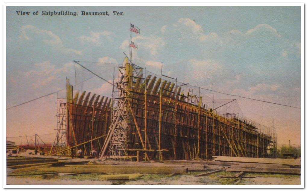 View of ship building, Beaumont, TX
